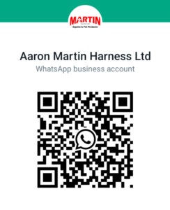 Scan this code to message Aaron Martin Harness Ltd. on WhatsApp!